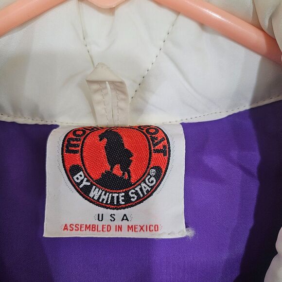 GOAT VTG Down Blend Thick Puffer Coat So 80s Aspen Mixer Apres Neon Ski Party L - Picture 4 of 13